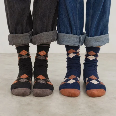 BATZ Men’s Argyle Socks – 2 Pairs (Dark Mix)