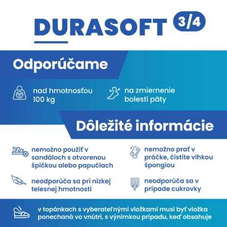 DuraSoft 3/4 individuálna vložka do topánok