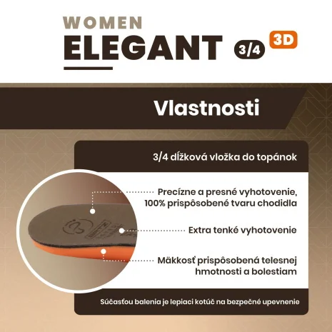 BATZ Elegant 3/4 individuálna vložka do topánok