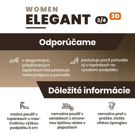 BATZ Elegant 3/4 individuálna vložka do topánok