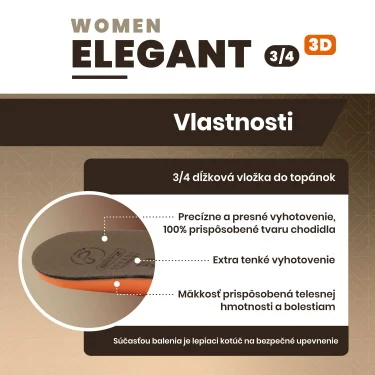 BATZ Elegant 3/4 individuálna vložka do topánok