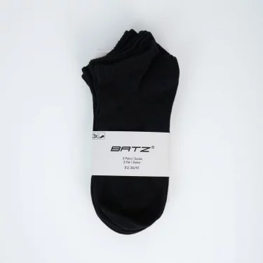 BATZ LIFESTYLE 3 páry One size (black/black/black) členkové ponožky