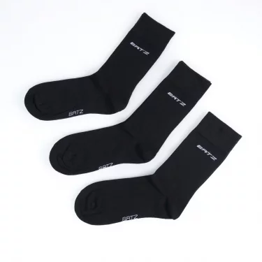 BATZ LIFESTYLE 3 páry Pánske (black/black/black) klasické ponožky