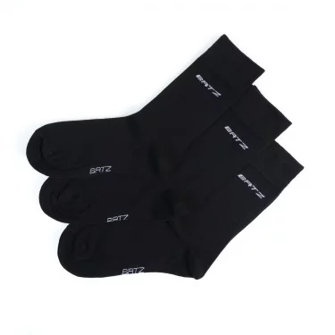 BATZ LIFESTYLE 3 páry Pánske (black/black/black) klasické ponožky