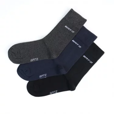 BATZ LIFESTYLE 3 páry Pánske (black/navy/grey) klasické ponožky