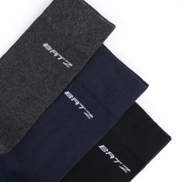 BATZ LIFESTYLE 3 páry Pánske (black/navy/grey) klasické ponožky