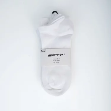 BATZ LIFESTYLE 3 páry Unisex (white/white/white) členkové ponožky