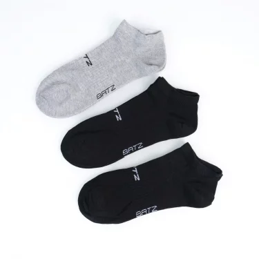 BATZ LIFESTYLE 3 páry Unisex (black/black/grey) členkové ponožky