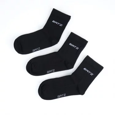BATZ LIFESTYLE 3 páry Unisex (black/black/black) crew ponožky