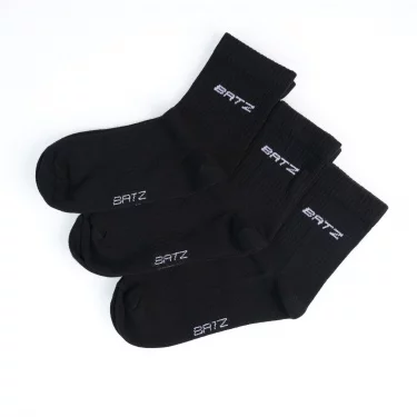 BATZ LIFESTYLE 3 páry Unisex (black/black/black) crew ponožky