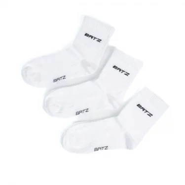 BATZ LIFESTYLE 3 páry Unisex (white/white/white) crew ponožky