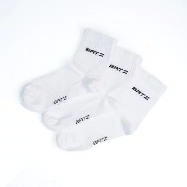 BATZ LIFESTYLE 3 páry Unisex (white/white/white) crew ponožky