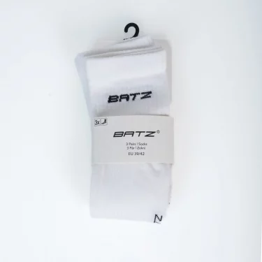 BATZ LIFESTYLE 3 páry Unisex (white/white/white) crew ponožky
