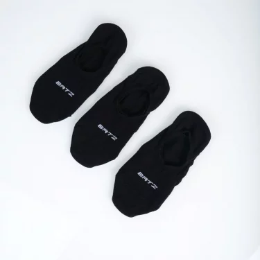 BATZ LIFESTYLE 3 páry Unisex (black/black/black) neviditeľné ponožky