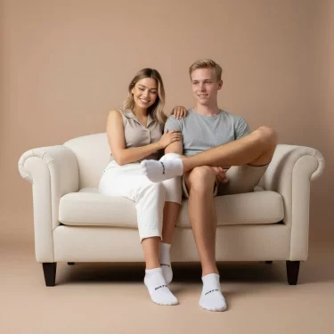 BATZ LIFESTYLE 3 páry Unisex (white/white/white) členkové ponožky
