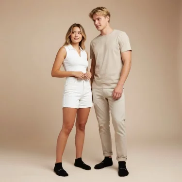BATZ LIFESTYLE 3 páry Unisex (black/black/grey) členkové ponožky