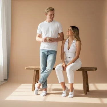 BATZ LIFESTYLE 3 páry Unisex (white/white/white) neviditeľné ponožky
